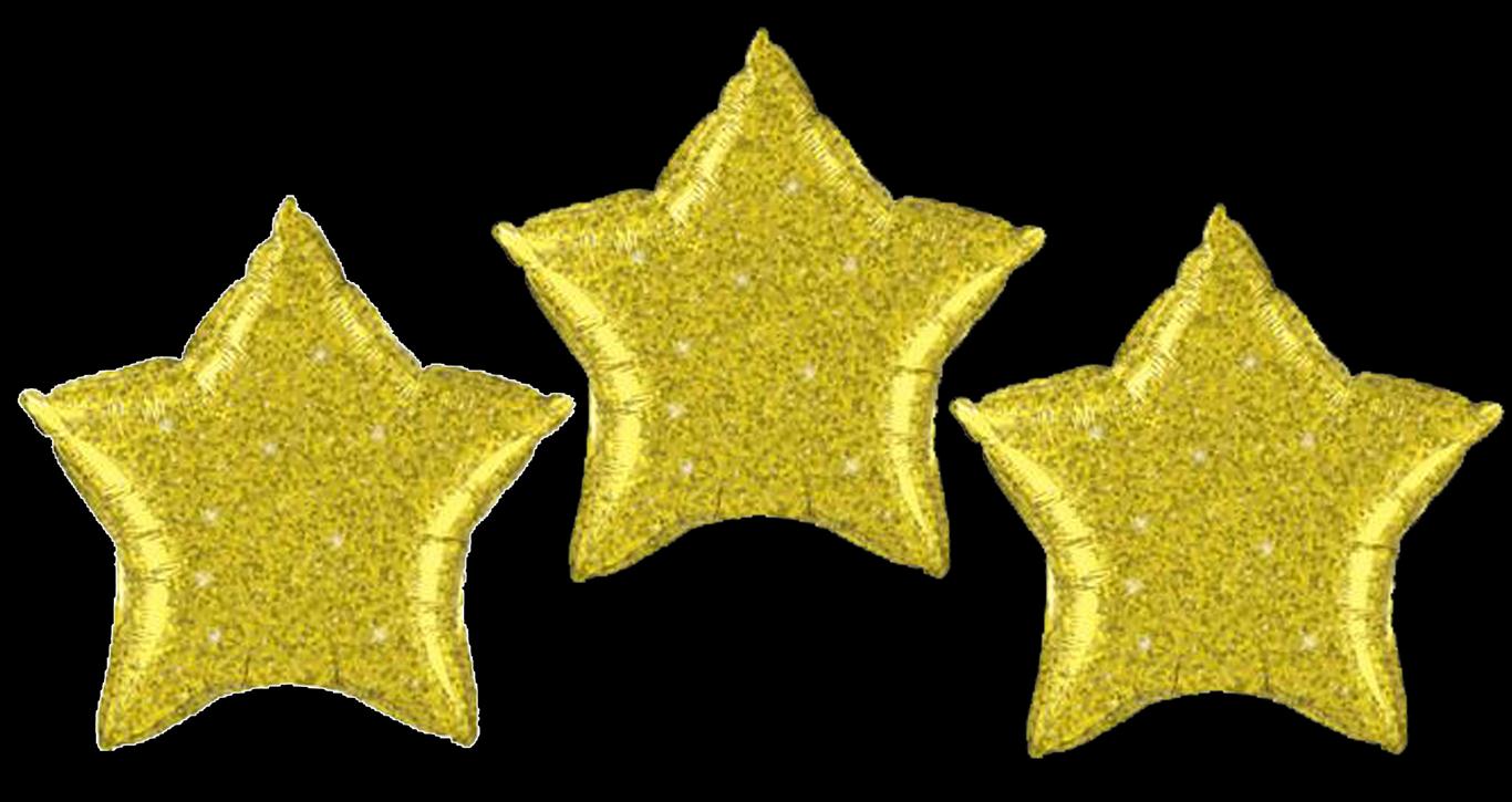 Foil Gold Star shape holographic Balloon